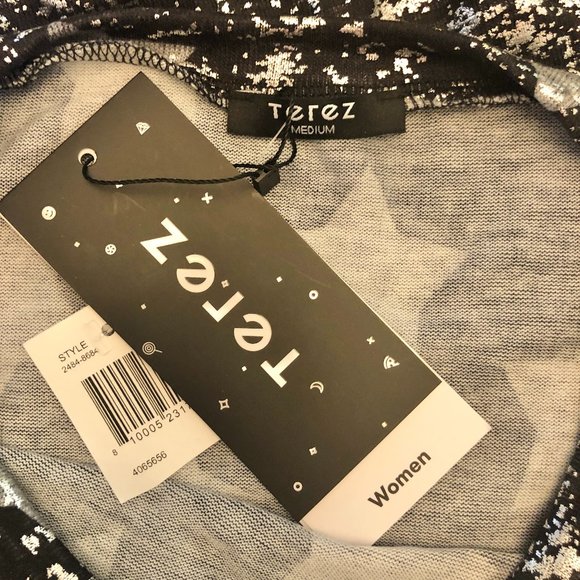 Foil Star-Print Cropped Pullover Sweater - Picture 8 of 11